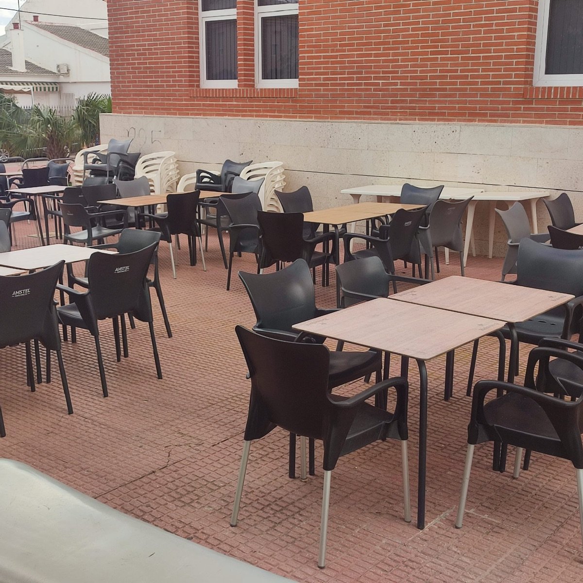 Terraza al aire libre de Casa Pizza